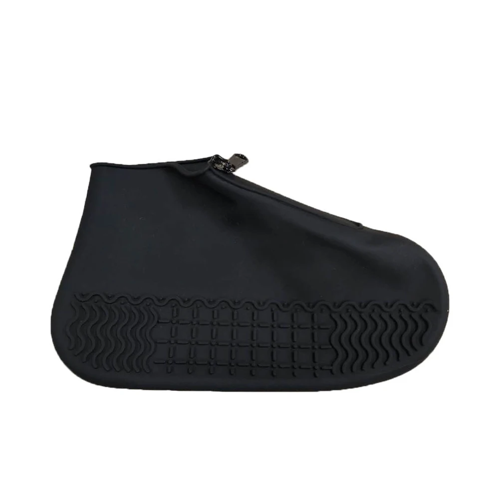 

Anti-Skid Shoes Protective Cover Silicone Waterproof Rain Boots Cover Size L Black Outdoor Shoes Gear