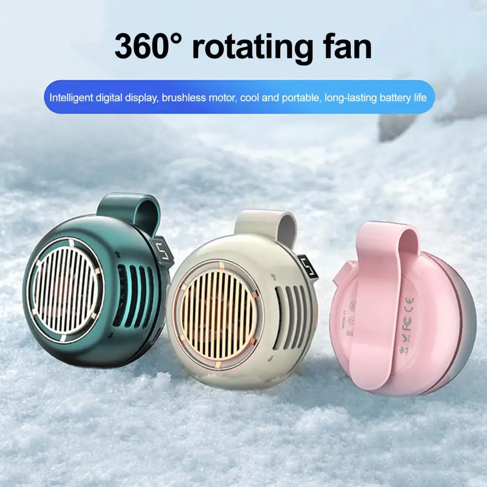 

Portable Portable Buckle style Small Fan Mini Waist Hanging Handheld Portable Leaveless Fan