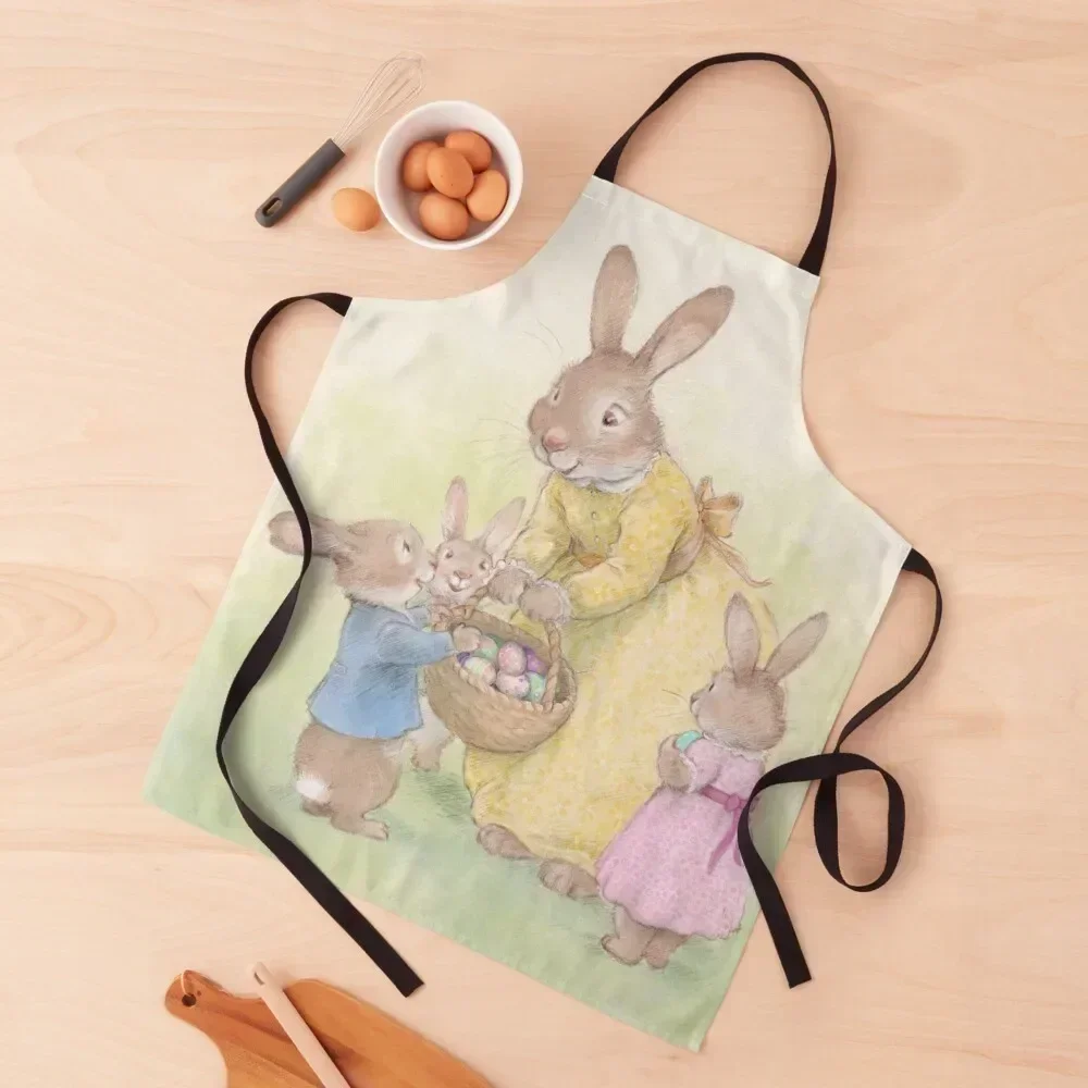 

Easter Bunnies Apron home women Kitchen Apras Man Cute Kitchen Accessories Hairdresser Apron