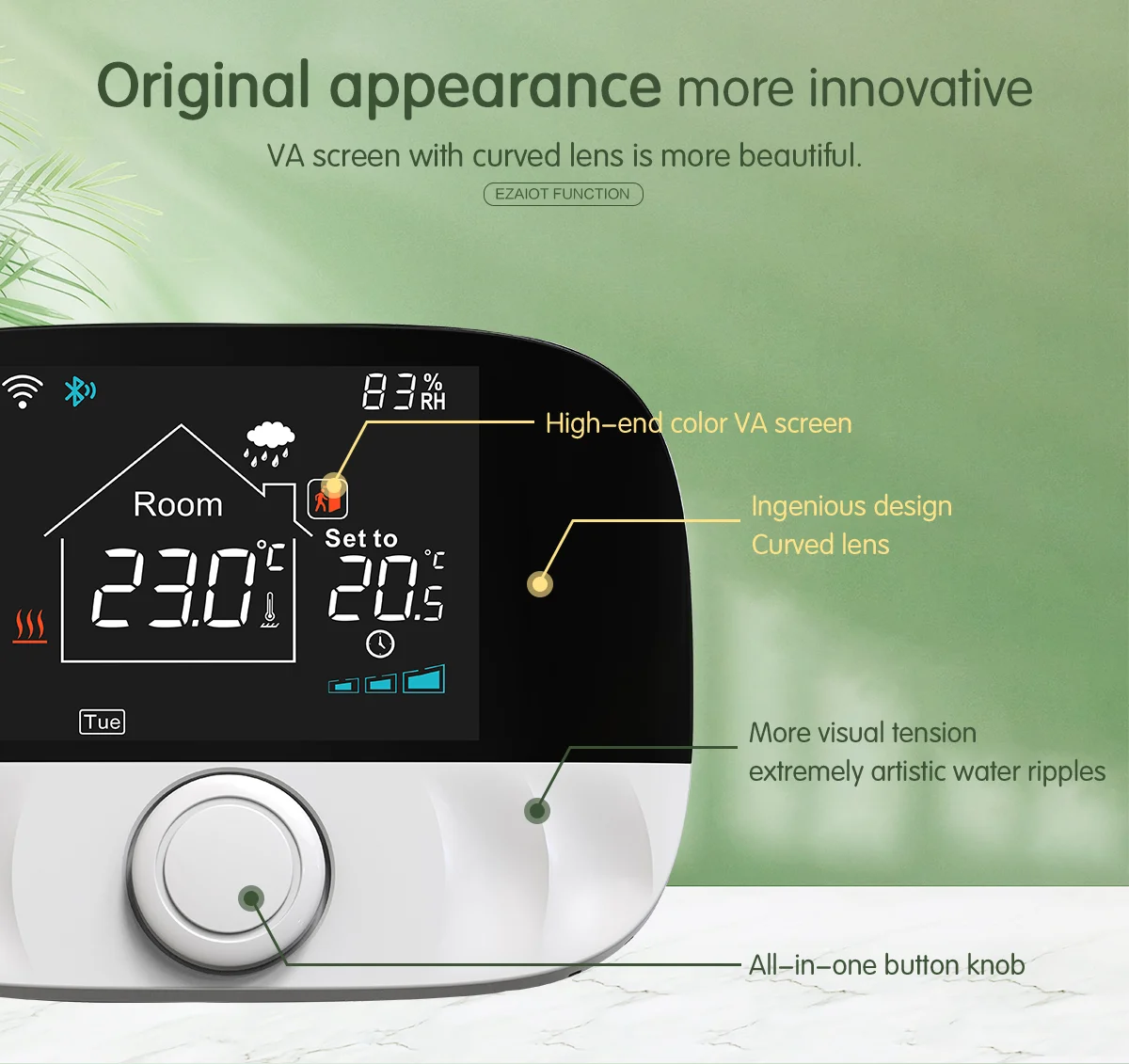 Tuya Smart Thermostat WiFi RF 433 Drahtloses Raumthermostat-Set für Wasserheizung, Gasboiler, Temperaturregler, Smart Life App, batterie-/USB-betrieben, Sprachsteuerung, kompatibel mit Alexa, Google Home, Alice – Detail 4