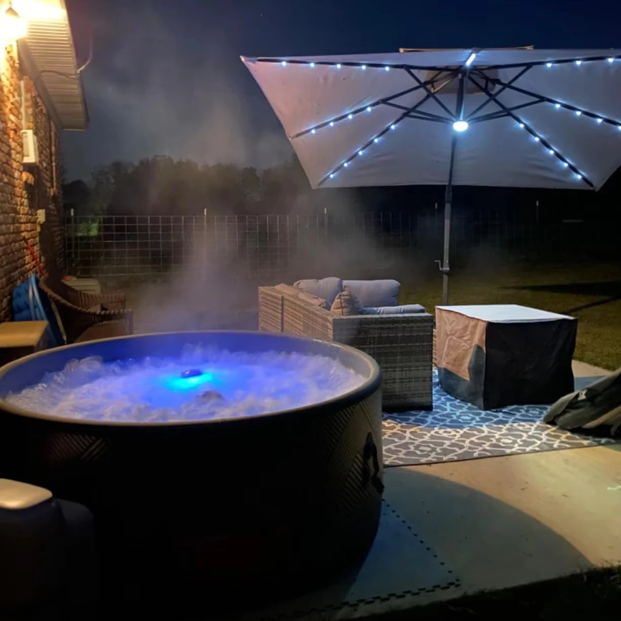 حوض استحمام ساخن للسبا في الهواء الطلق بالجملة مع تدليك - فقاعة محمولة - حوض استحمام ساخن قابل للنفخ للتدليك لمدة 2 أو 4 أو 6 أشخاص حوض استحمام ساخن #1