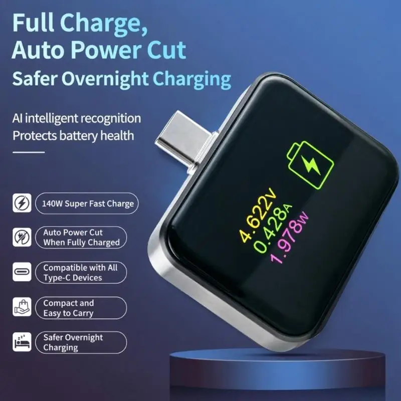 R53C Auto Disconnect Charging Adapter 140W Type C Fast Charging Safety Adapter