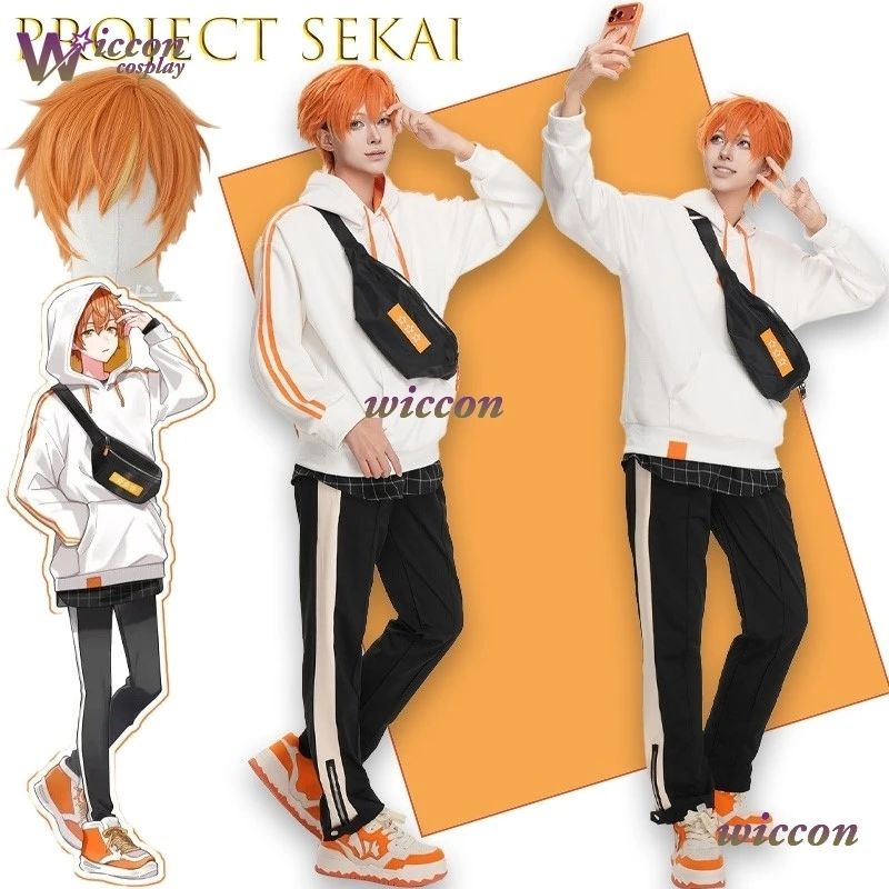 Oyh Project Sekai Colorful Stage Shinonome Akito Косплей Костюм Парик PJSK Яркие наряды BAD SQUAD Костюмы для ролевых игр