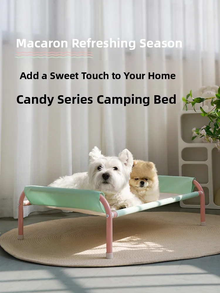 

Raised Breathable Dog Bed Portable Military Sle Pet Nest Summer Cooling Moisture Proof Durable Fabric Detachable for Medium...