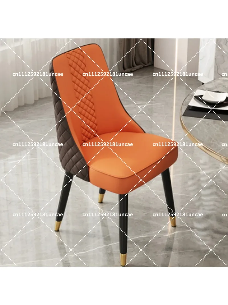 Modern Minimalist Nordic Dining Chair with Backrest for Home Leisure Hotel Use