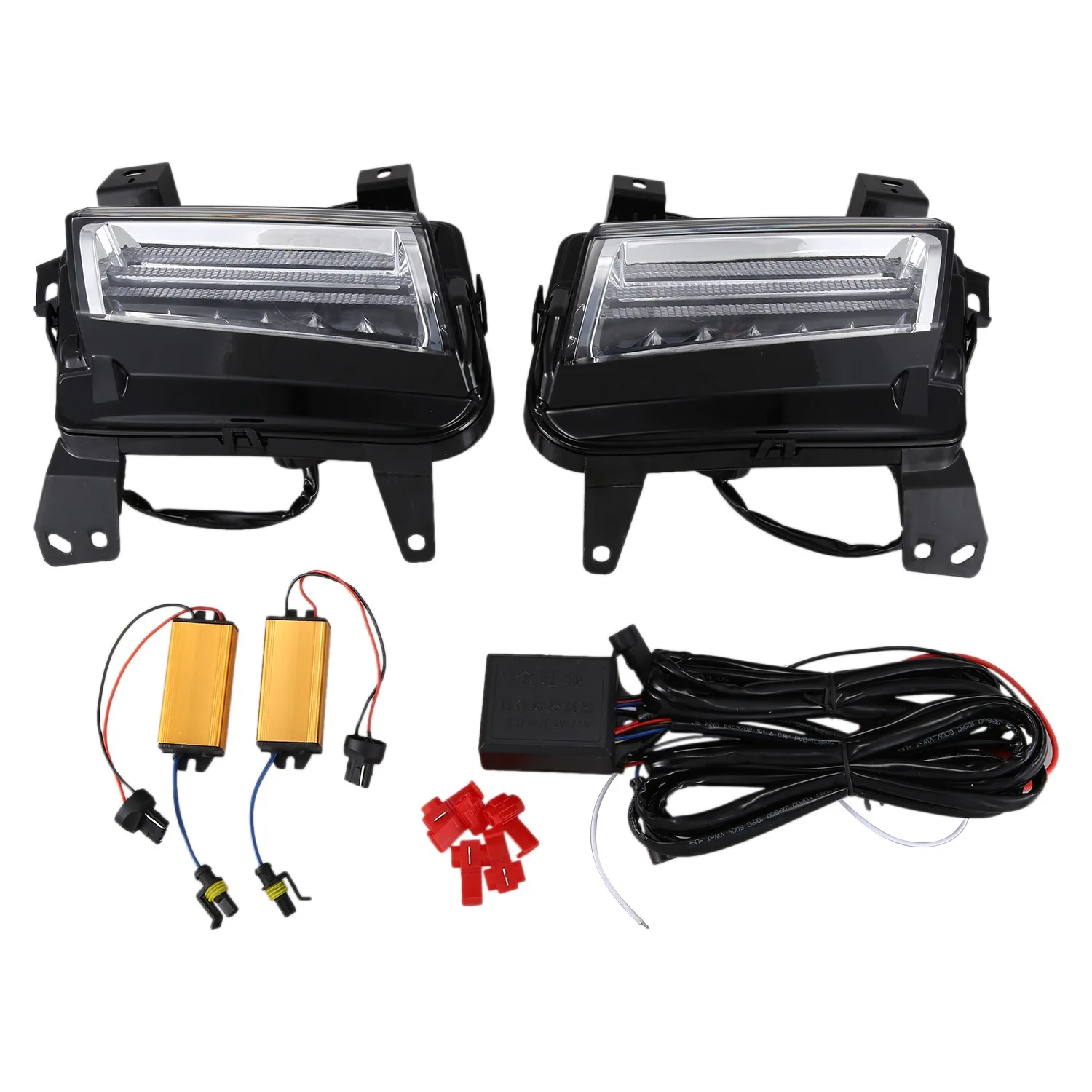 

LED Daytime Running Lights DRL Yellow Turn Signals Lights for Cadillac XT5 2017+