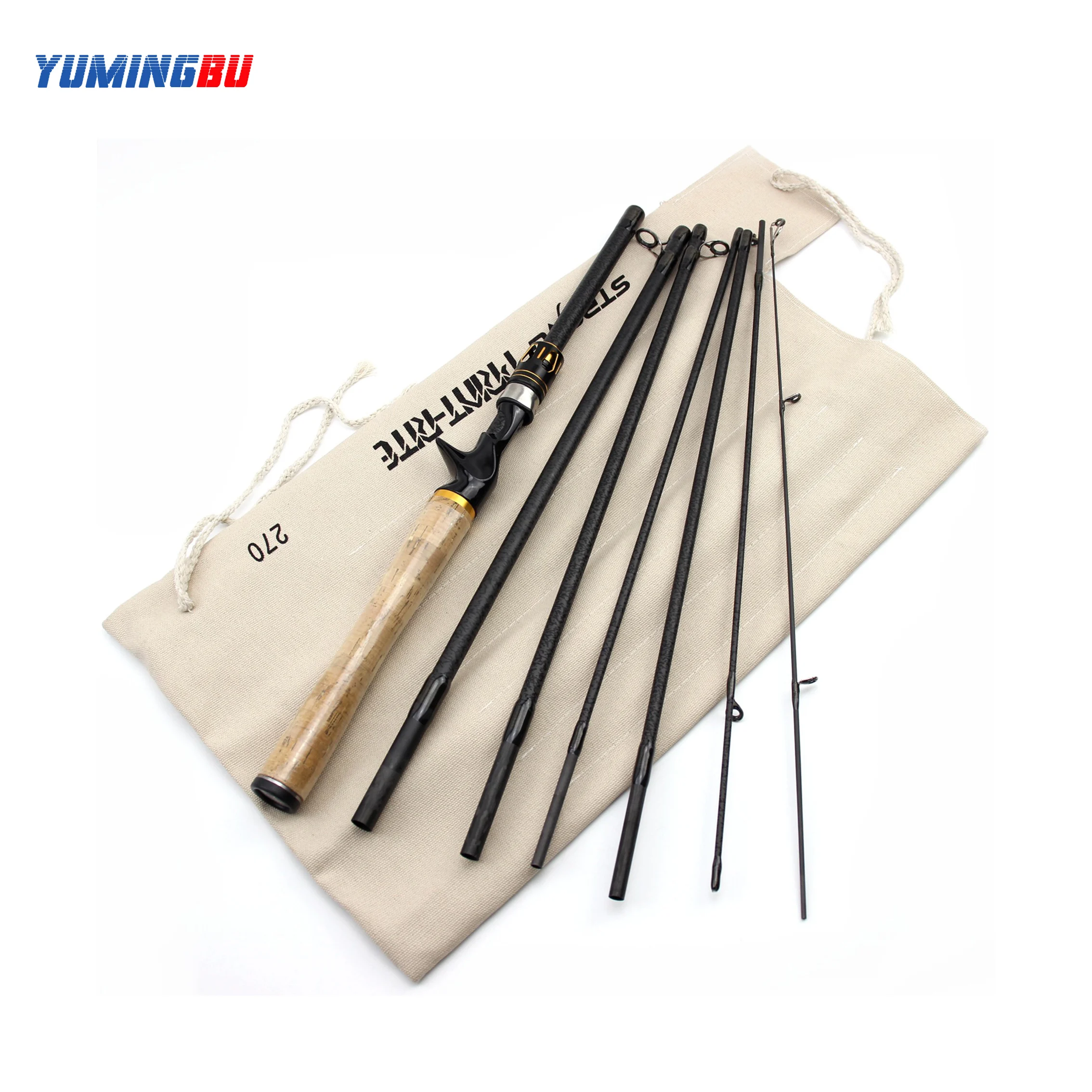 Carbon Multi-sectional Fishing Rod, Spinning Casting 2.1m 2.4m 2.7m length Rod, Power L,1.5mm Front Dimeter, 4-25g Lure Weight