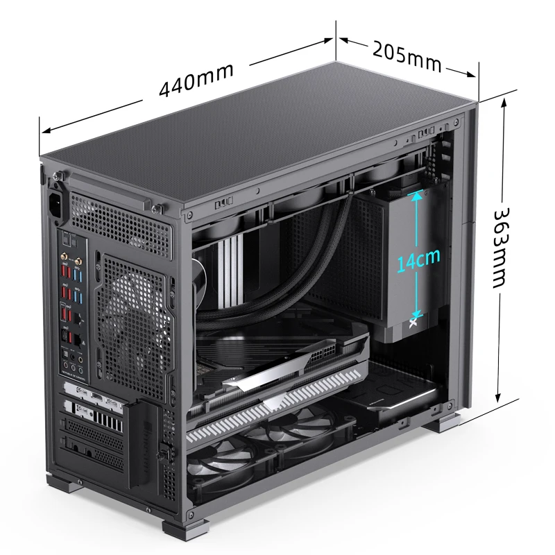 JONSBO D31 Chassis Pinecone  MATX ITX Small Translucency Sub Screen of Video Games Support ATX Powe 360 Cold Exhaust PC Case