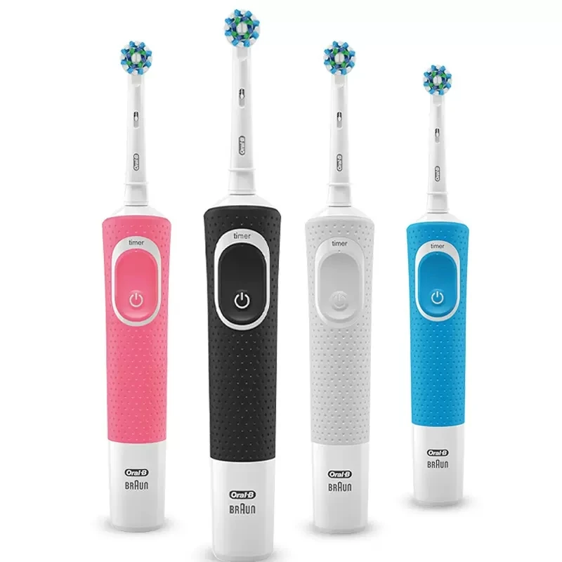 Oral B D100 Vitality Electric Toothbrush 2D Left-right 7,600RPM Rotation Inductive Charger Fully Waterproof 2Mins Timer