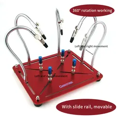 MultifunctionThird Hand Soldering PCB Board Fixing Clip Holder Tool Helping Hands Crafts Hobby Welding Station 4pc Flexible Arms