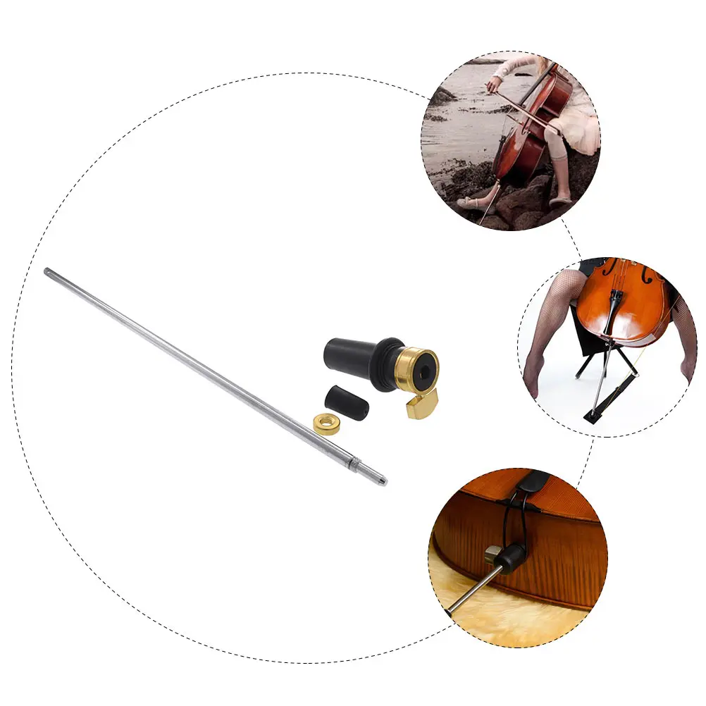 

1 шт., высокопрочная опора для хвостовой стойки виолончели, прочная металлическая концевая шпилька для улучшенной передачи звука, часть виолончели, музыкальный аксессуар