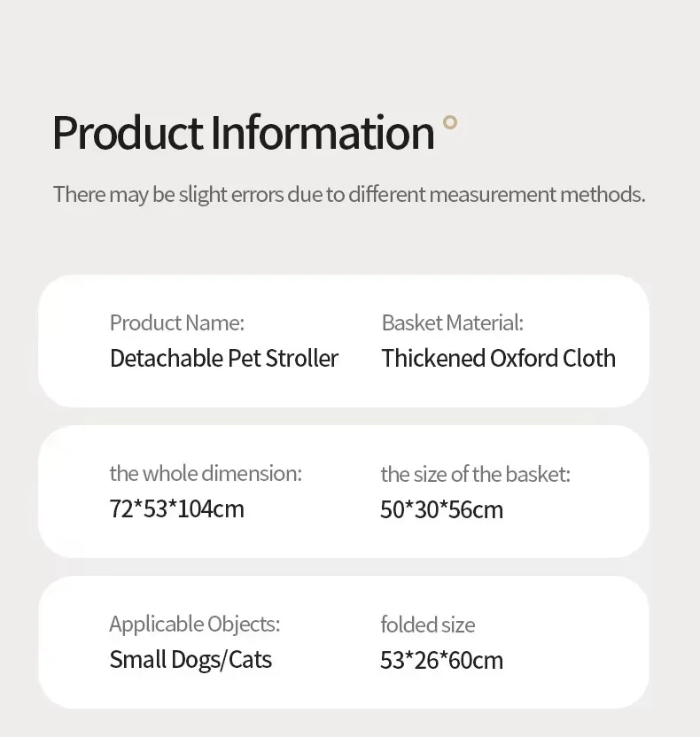 2026 New Separable Pet Stroller, Portable One Click Recycling Cat Stroller, Universal Lightweight Baby Stroller for Travel