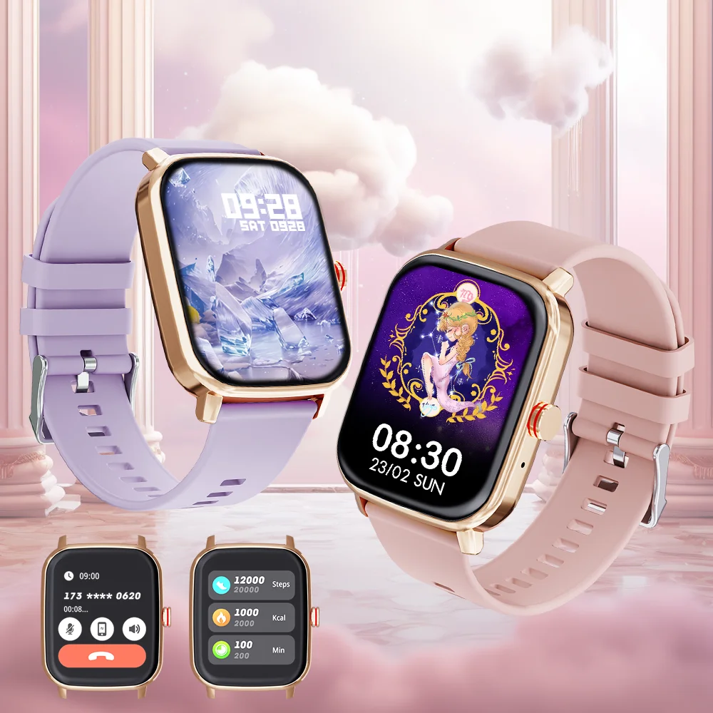 

LAXASFIT женские умные часы мужские Bluetooth Talk 100+ Спорт IP68 Водонепроницаемые часы монитор здоровья сна для Android IOS