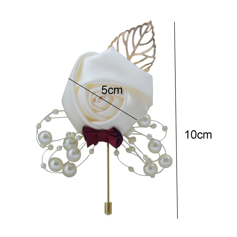 Bust Brooch Suit Collar Flower Wedding Groom And Bride Brooches Accessories Rose Collars Flower Simulation Conference