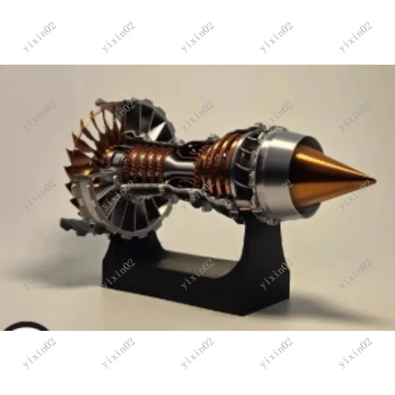 DIY Mini Electric Turbojet Model Operable Ornament for Aviation Enthusiasts And Hobbyists Collectible Aviation Decoration
