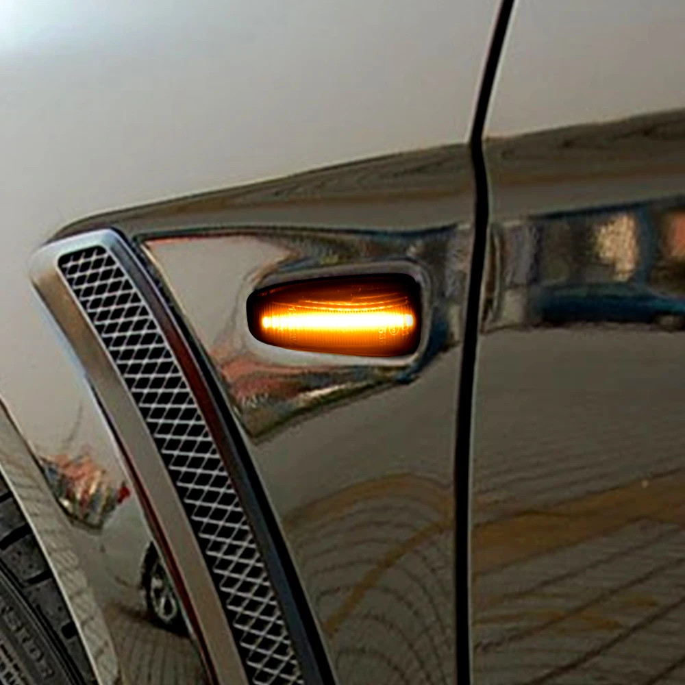 لميتسوبيشي لانسر تطور Evo X أوتلاندر سبورت RVR ميراج 2014 + Led الجانب الحاجز الديناميكي ماركر بدوره مصباح إشارة 2 قطعة