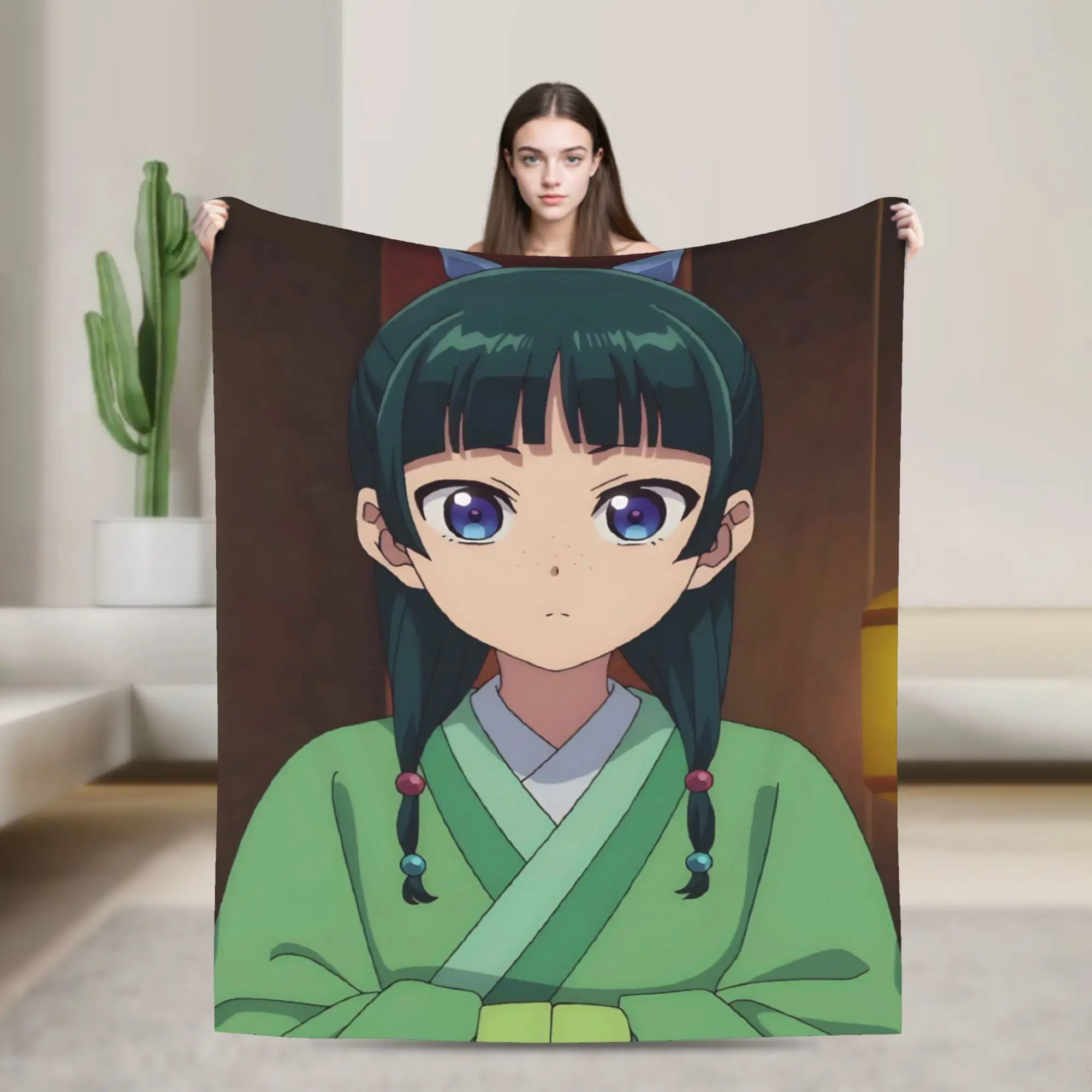 The Apothecary D-Diaries Maomao Blanket Warm Cozy Fluffy  Throw Blankets for Bed 50x60 Inches Multiple Sizes Throws And Blankets