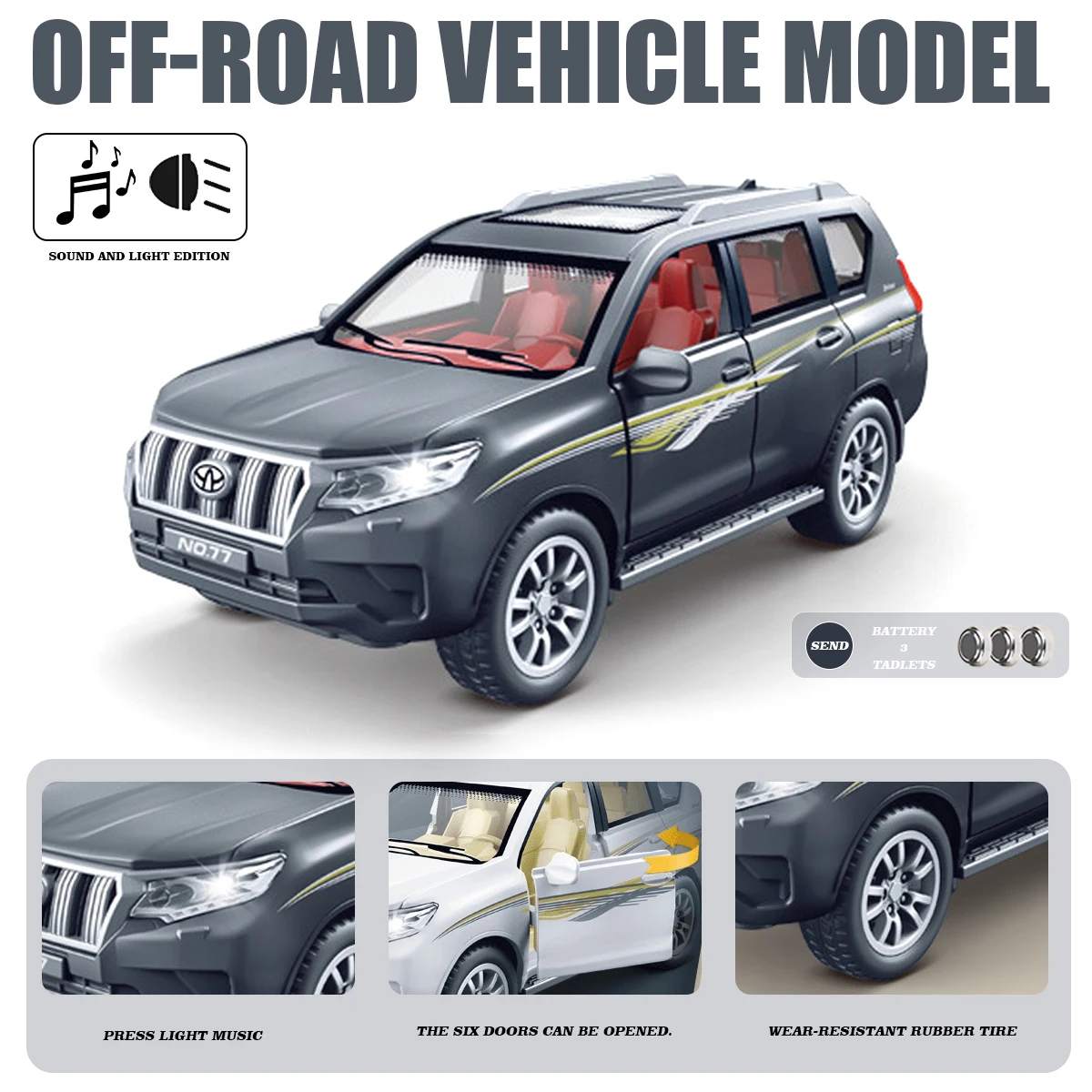 

1:32 Scale Models Toys Police Cars Door Opened Miniature Vehicles Pull Back Car Toy Children's Day Gifts