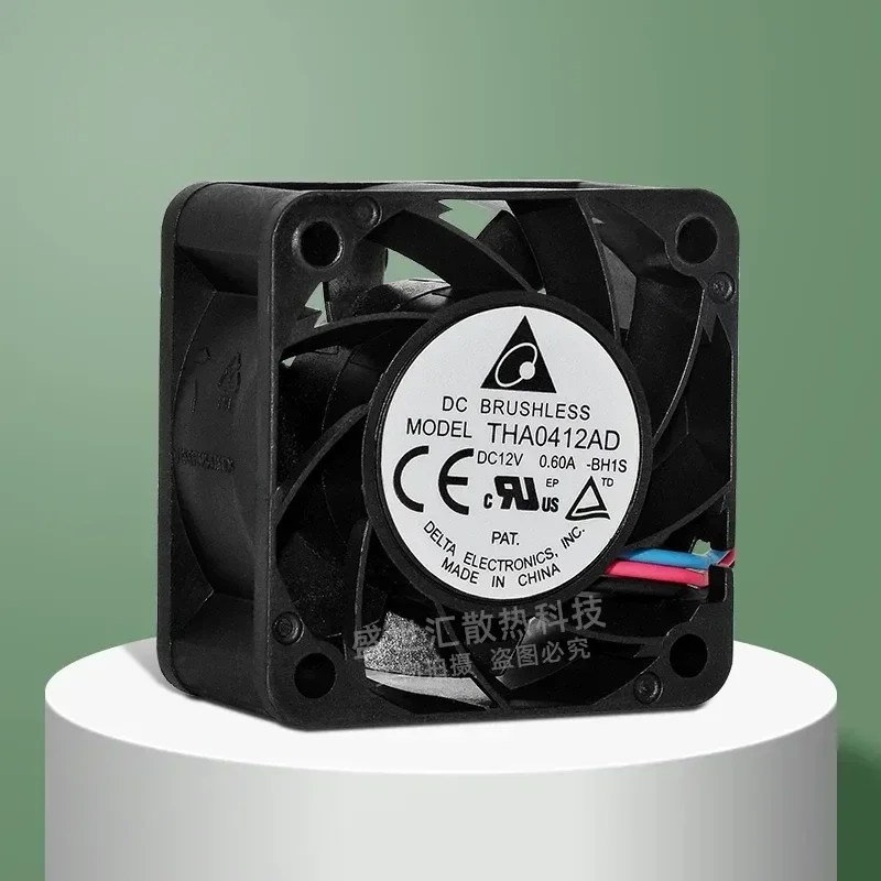 Delta THA0412AD Silent 4020 12V 0.6A Chassis Power Switch Server Cooling Fan for 4CM
