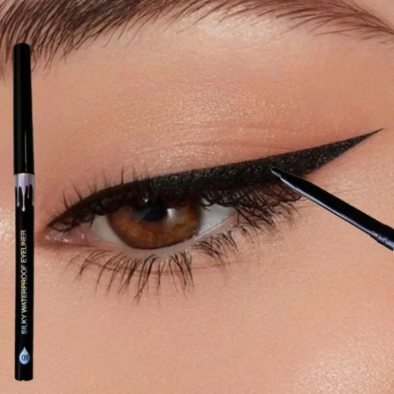 ปากกาหมึกเจลอายไลเนอร์แบบกันน้ำปากกาอายไลเนอร์เนื้อไหมเนื้อด้านสีน้ำตาลติดทนนานไม่บานออกแห้งเร็วอายไลเนอร์ปากกาหมึกเจลแต่งหน้า