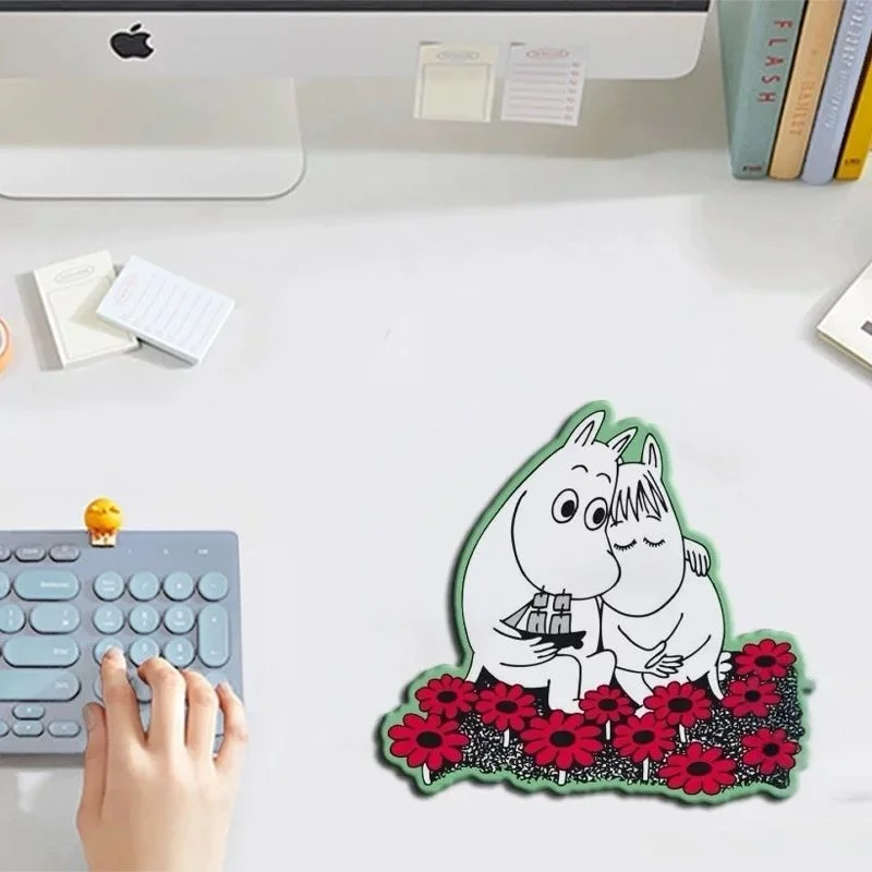 Cute Hippo Moomin Cartoon Diatom Mud Personality Mouse Pad Waterproof Non-slip Laptop Portable Creative Shaped Mouse Pad view 5