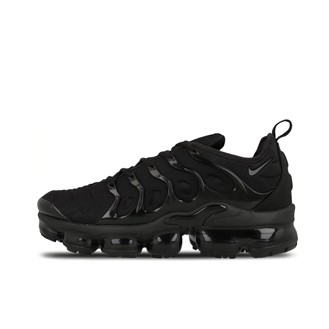 Nike Vapormax Plus Low Top Air Cushion Casual Running Shoes Comfortable and versatile Men's and Women's Black