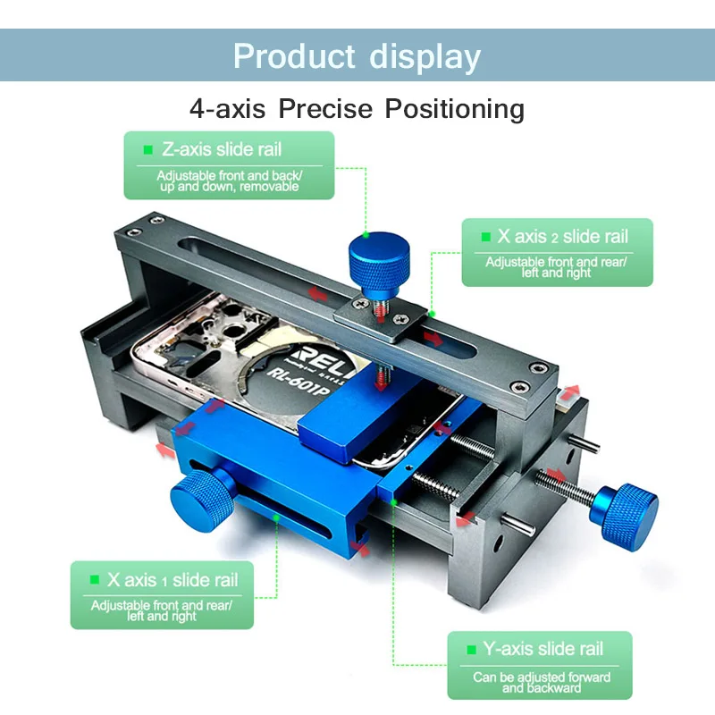 RELIFE RL-601P Multifunctional Mobile Middle Frame Corrector For Phone 11-15PM Metal Housing Port Fracture Recovery Fixture Tool