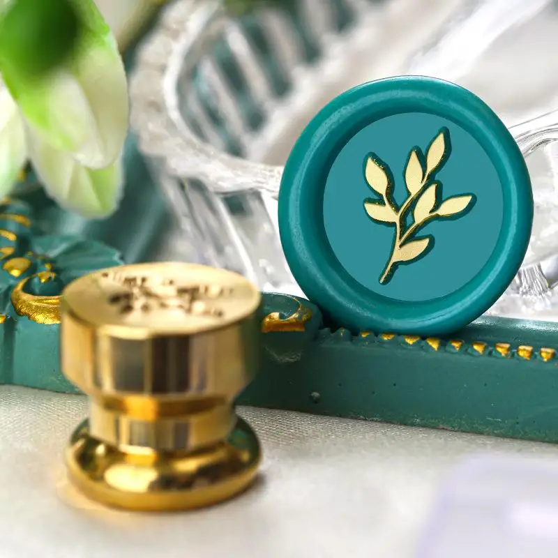 Plant Wax Seal Stamp Brass Head 15mm For DIY Sealling Wax Stamp Envelope Wedding Invitation Gift Wrap Scrapbooking Decorative