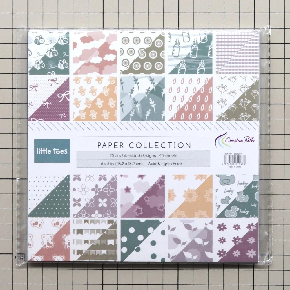Creative Path 6x6 Zoll Journaling-Hintergrundpapierbögen Quadratisches Origami-Papier 15x15cm Blumenmuster Scrapbook Dekoratives Papier – Detail 6