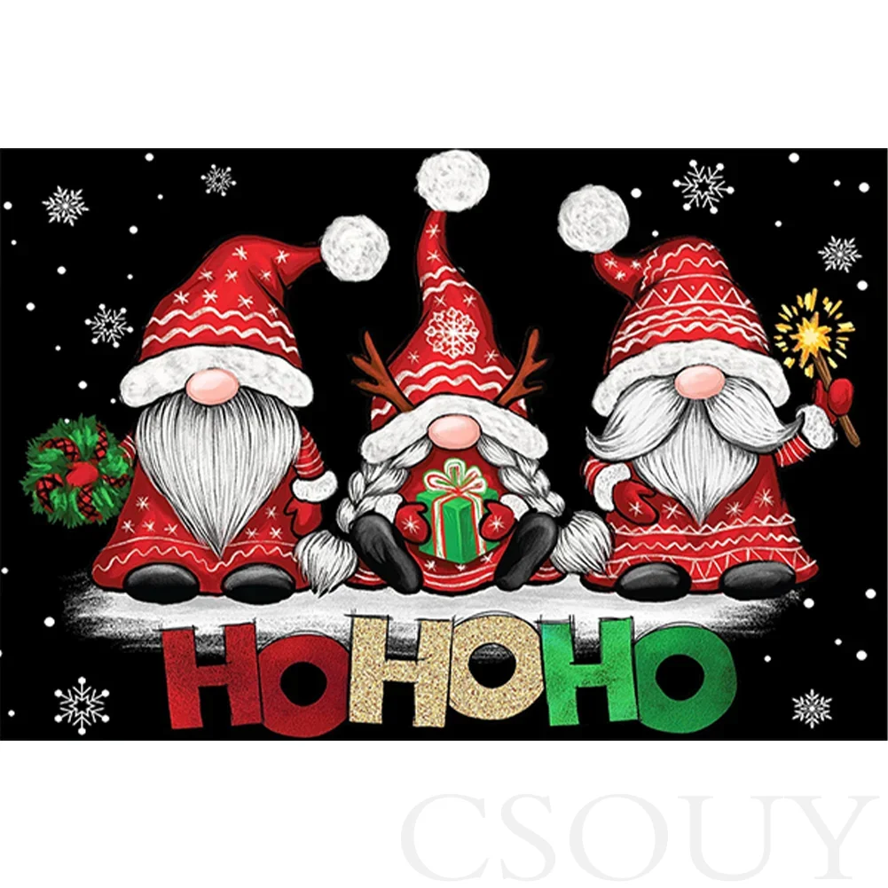 

Crystal Full Square AB Diy Diamond Painting Cross Stitch Diamond Embroidery Mosaic Needlwork Rhinestones Home Santa Claus Hat 5D