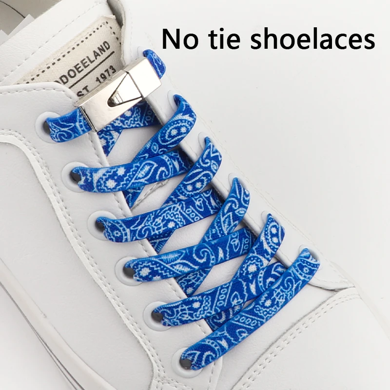 Colorful Press Lock Shoe Accessories Flat Elastic Laces Sneakers Kid Adult No Tie Shoelaces Lazy Sport Rubber Bands Shoestrings