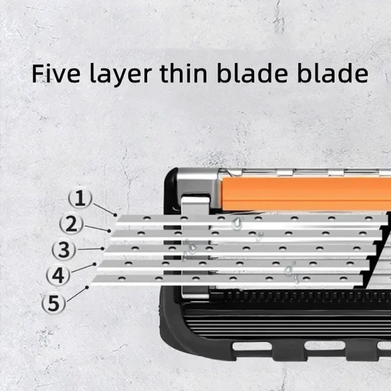 Shaving razor Shaver Five Layer Blade Manual Razor Blade, Men's Razor Vintage Beard Blade 5 Blade Holder - Image 3