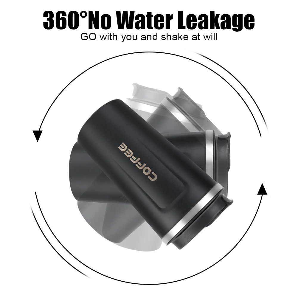 Thermo Cafe Auto Thermos Mok Lekvrije Reizen Thermokop voor Thee Water Koffie Temperatuurweergave 510ML Koffiemok Thermische Mok