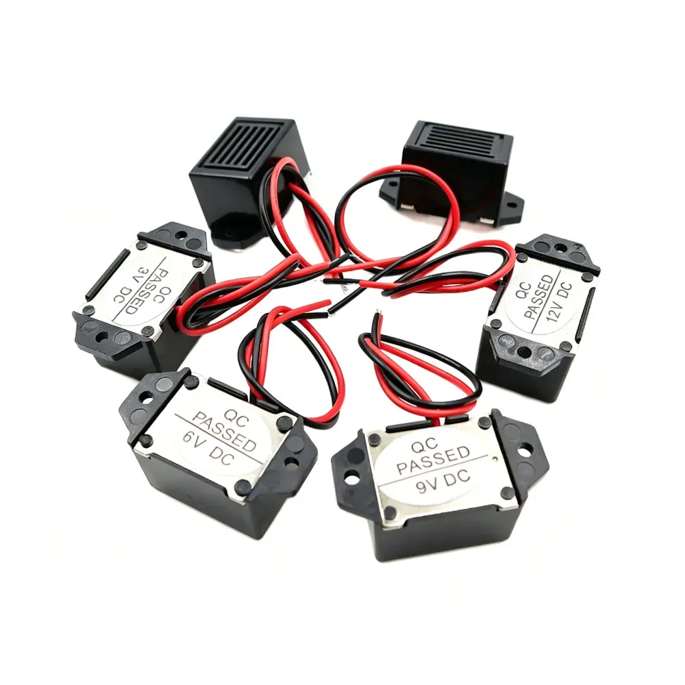 1 шт. зуммер сигнализации 2315 DC 3V 6V 9V 12V 24V 90 дБ, миниатюрный электронный зуммер, высокодецибельный вибрационный звуковой сигнал, длина провода 10 см