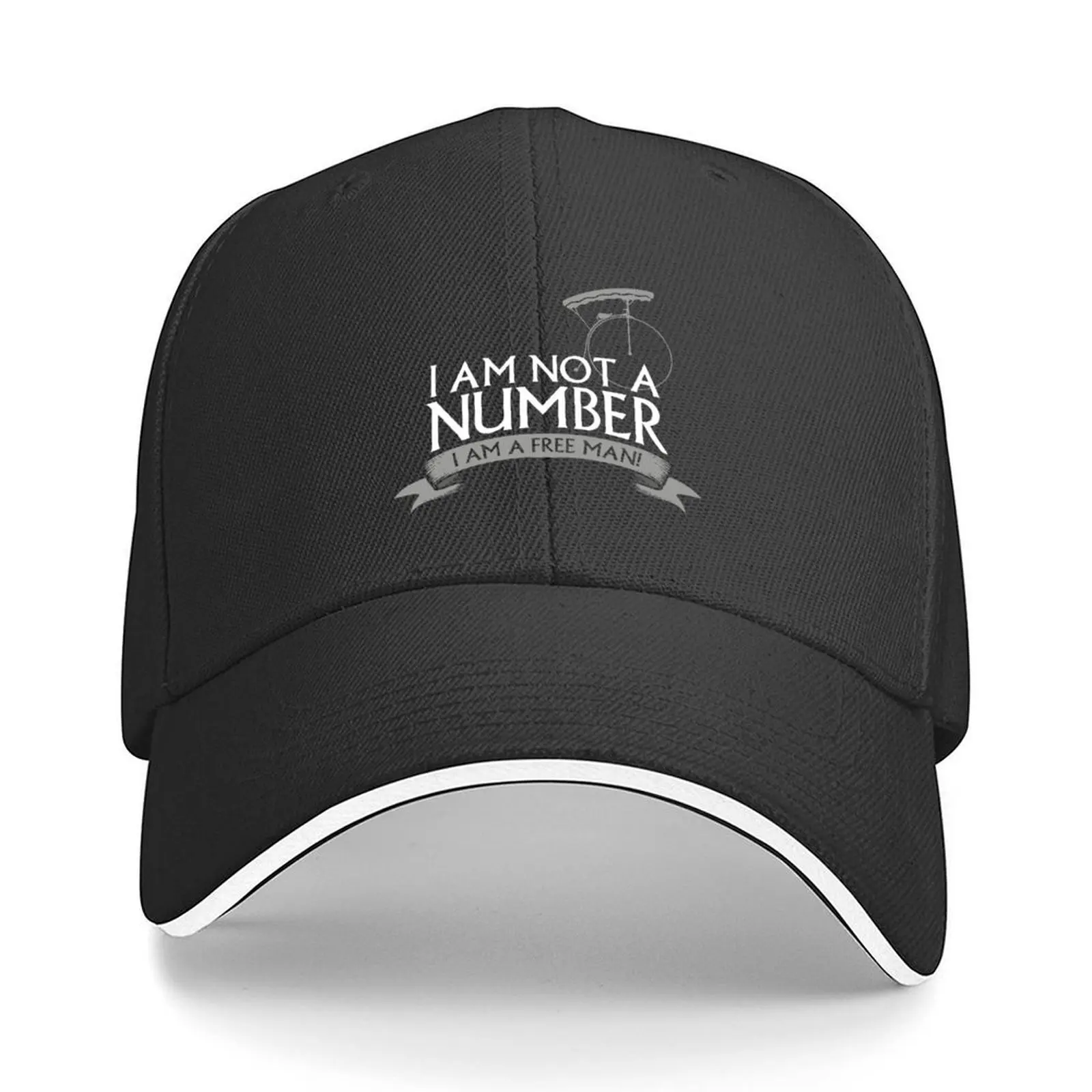 

THE PRISONER: I am not a number, I am a free man! Baseball Cap Trucker Cap Brand Man cap Hat Beach hats on offer Man Women's