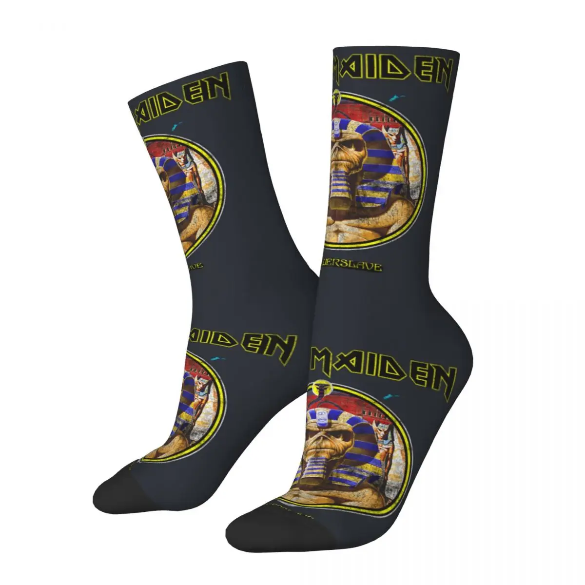 

I-Iron Maiden Legacy Collection Powerslave Metal Fan Sock для мужчин i-iron Maiden Band Pattern Printed Crew Sock официально-website