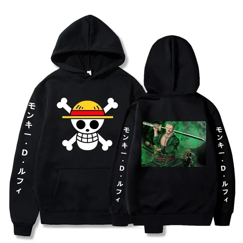 

Anime One P Roronoa Zoro Print Hoodies Men Sweatshirts Hooded New Male Female Fleece Warm Hooded Pocket Streetwear Clothes