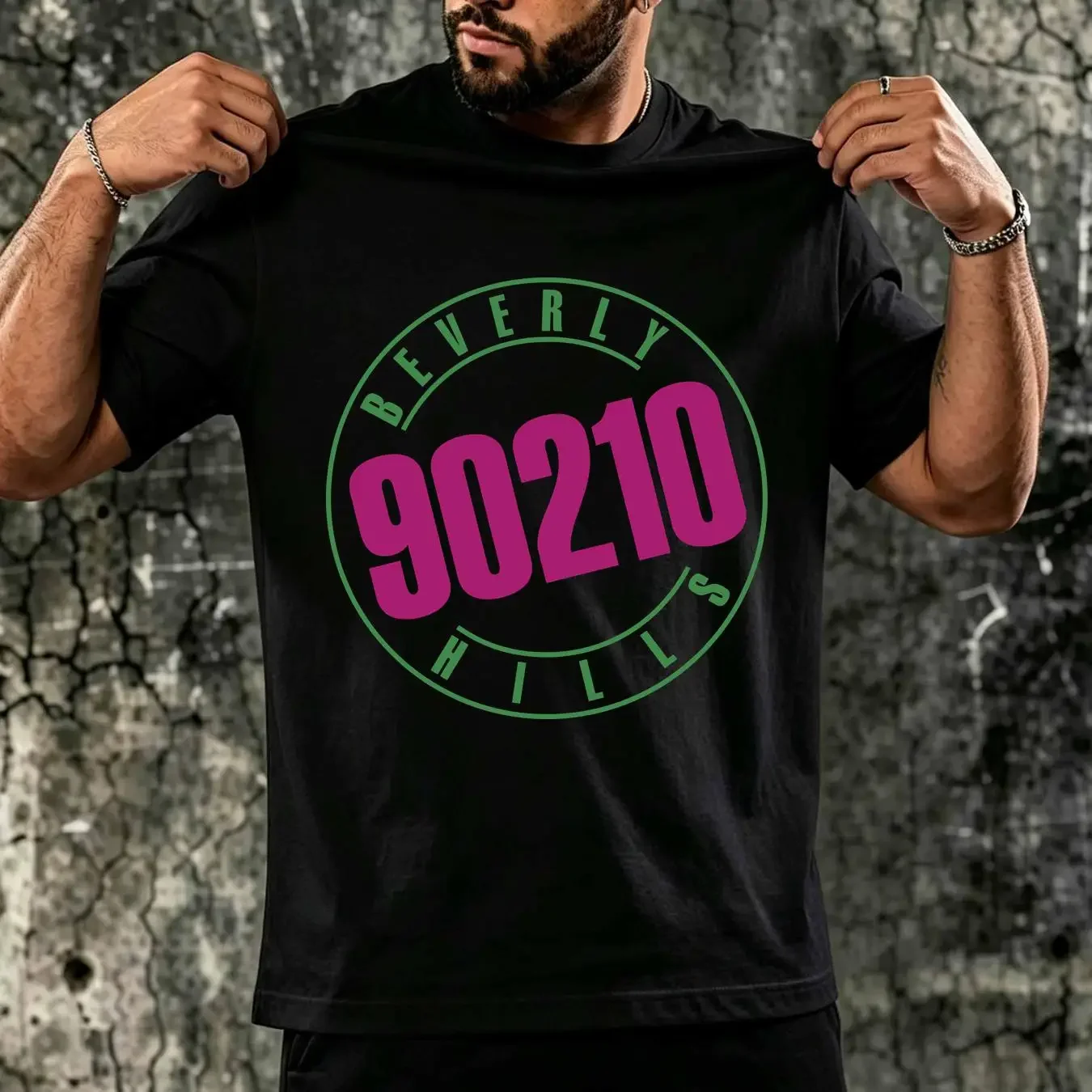 washed T Shirt Beverly Hills 90210 Names TV Show Classic Design Fan  vintage Washed Unisex streetwear Top For Everyday Wear