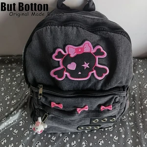 Spice Girl Y2K Harajuku Women Cute Cartoon Punk Japanese Girl Backpack Large Capacity Commuting Student Backpack Denim 8 Main Sales Punk Backpack - №5