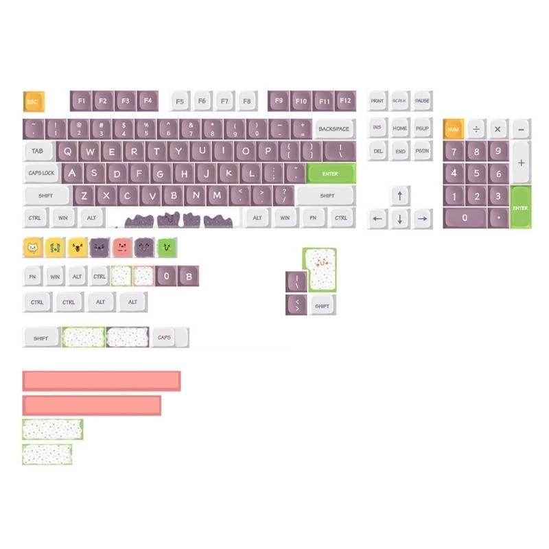 135 Keycaps PBT Dye-Su XDA profile keycap حلوة وحش مفاتيح المفاتيح السميكة PBT للوحة المفاتيح الميكانيكية DIY Keycap أفضل بيع