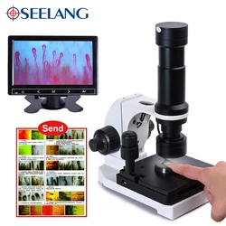 880 di colore 9-pollici Visualizzatore LCD elettronico HD digitale microscopio biologico La Microcircolazione del Sangue di Controllo led Lab Monoculare