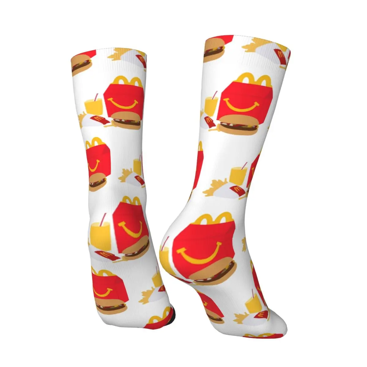 McDonald Happy Meal Socks Retro Stockings Unisex Men Quality Climbing Socks Winter Pattern Non Slip Socks