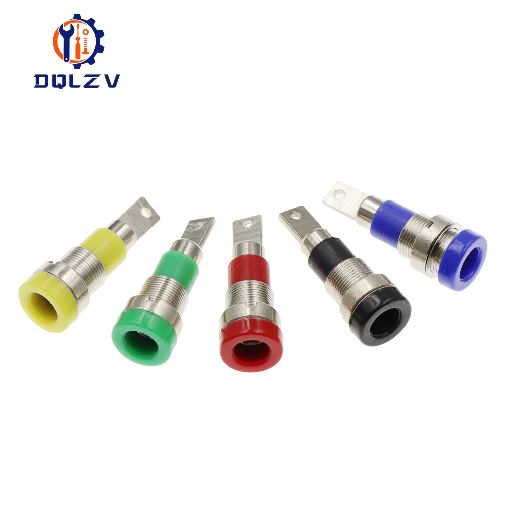 4MM Banana Female Jack Socket Connector Banana Binding Post Panel Mount Adapter