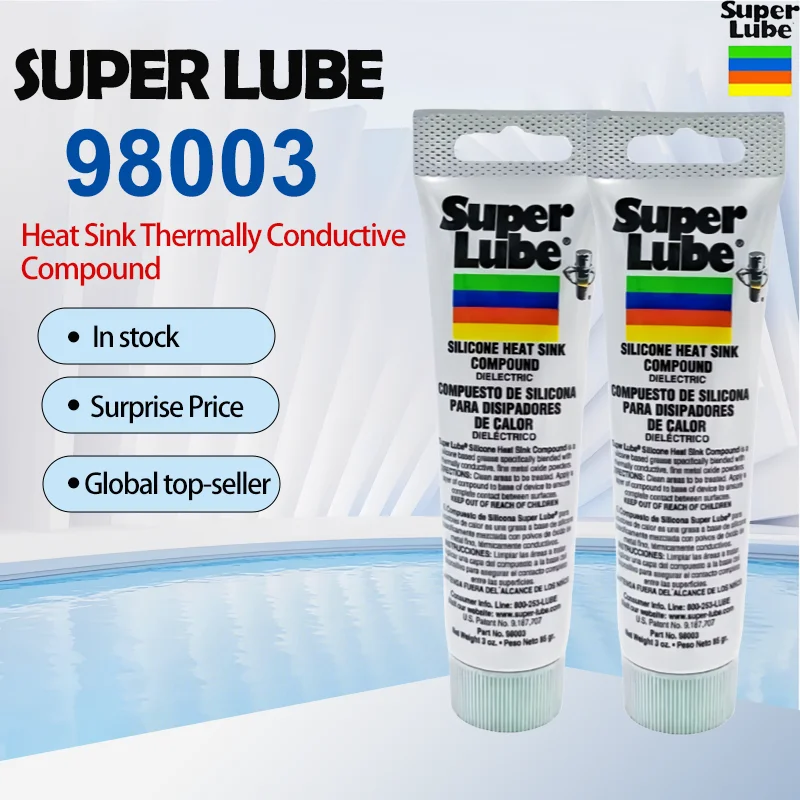 Original Super Lube 98003 Silicone Heat Sink Compound 3OZ High Heat Dissipation Factor for electronics and electrical components