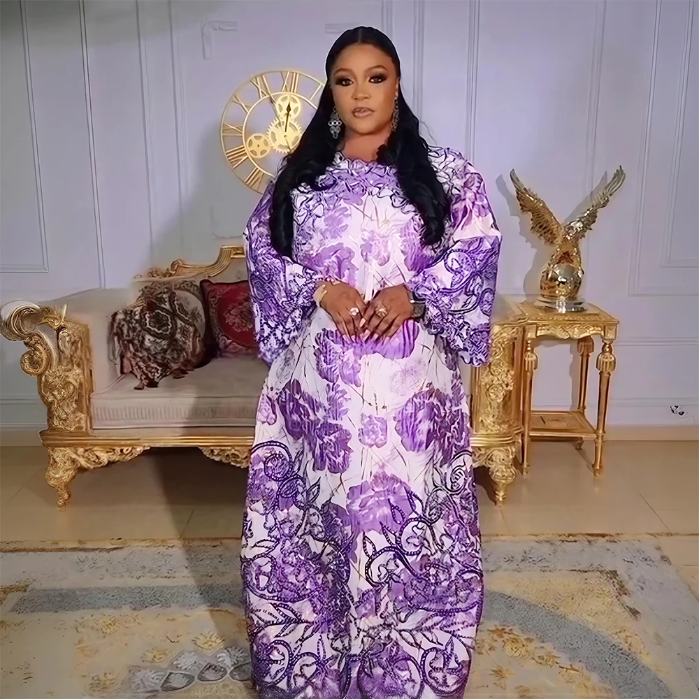 

Plus Size African Dresses for Women Traditional Africa Clothing Dashiki Ankara Outfits Gown Abayas Muslim Kaftan Maxi Long Dress