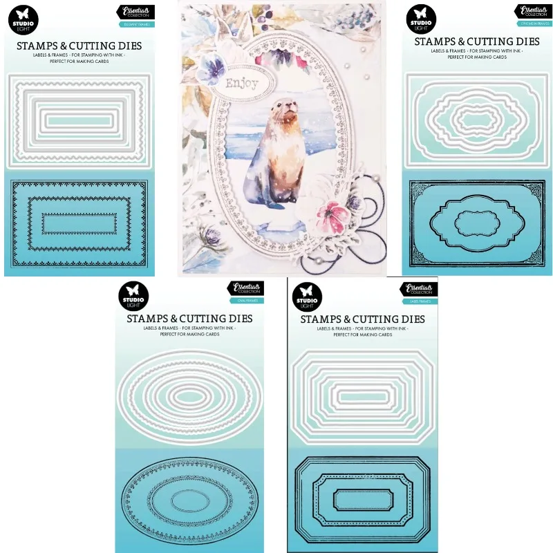 Label Frames Complex Metal Cutting Dies Scrapbook Diary Decoration Stencil Embossing Template DIY Greeting Card Handmade 2025