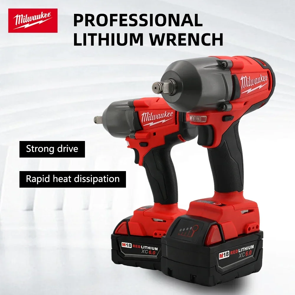 Milwaukee Cordless 1300 NM High Speed Impact Wrench Mid-Torque Wrench 1/2 inch Screwdriver Car Truck Repair Motor Electric Tools