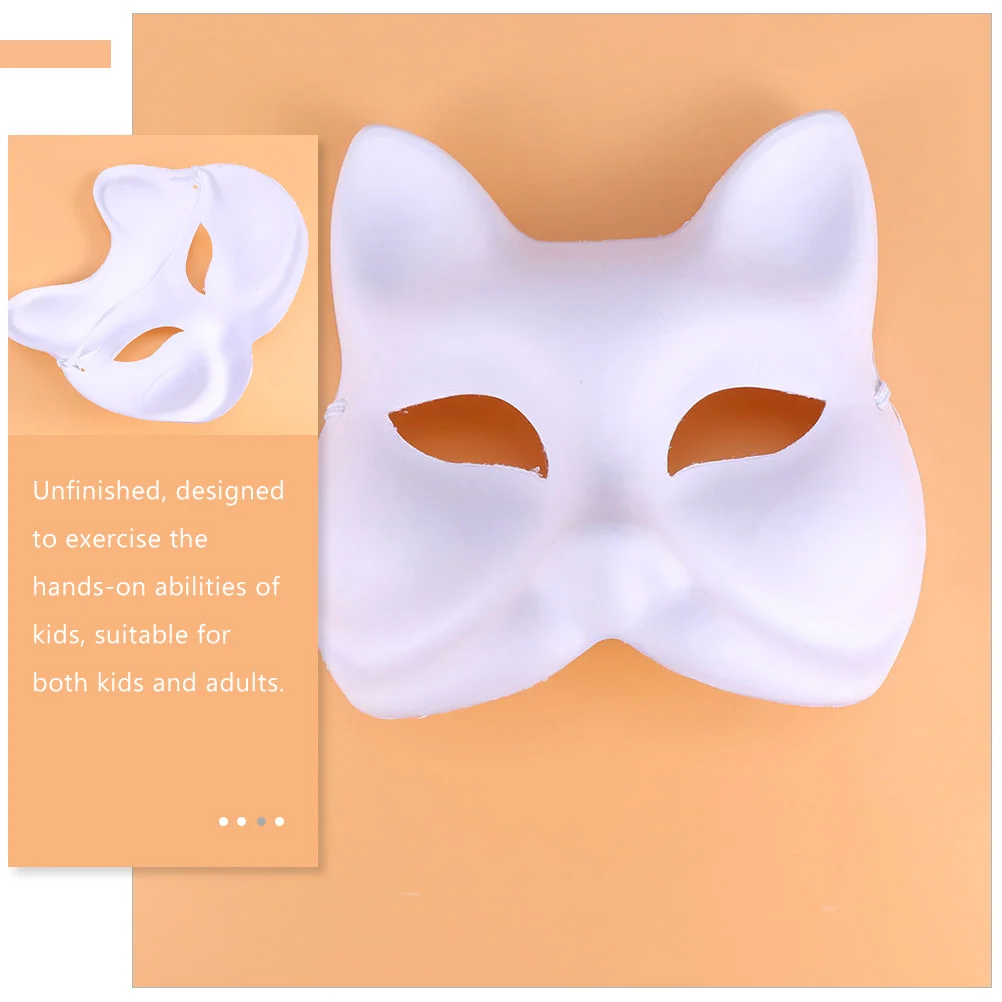 12 Pcs Therian Mask Cosplay Masquerade Kid Supplies DIY Party Craft Blanks images - 6