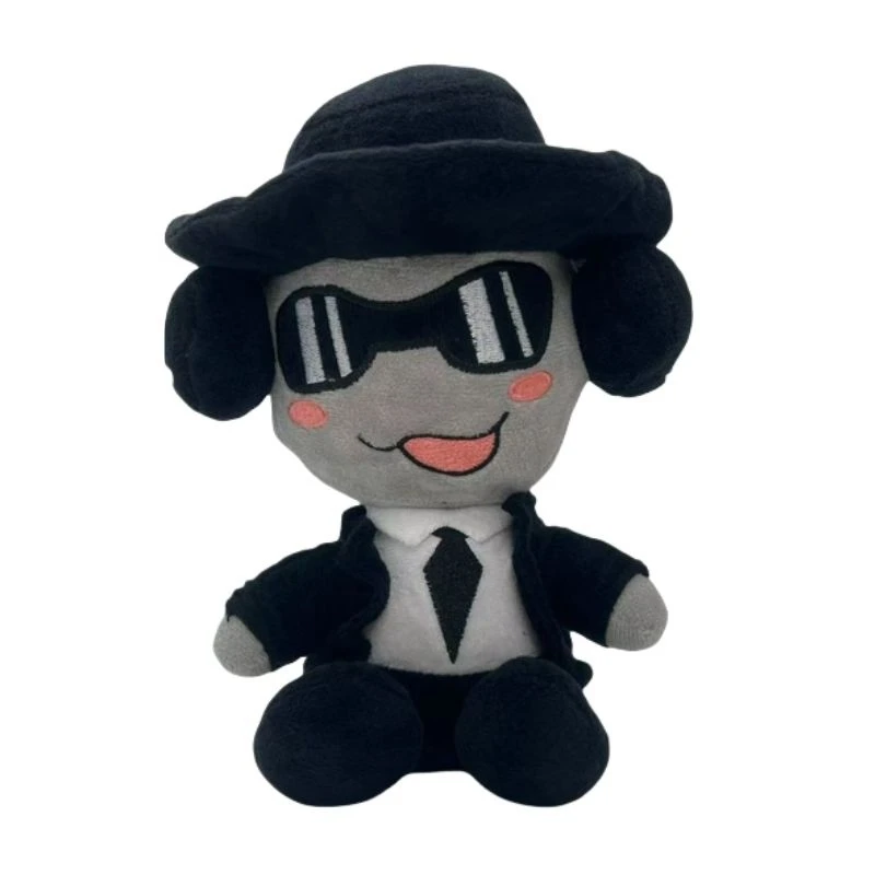 Pluszak 20 cm z motywem zapomnianego gry, czarnoszary mężczyzna i robot z żółto-czerwonym kapeluszem, prezent na festiwal i urodziny dla dziecka.