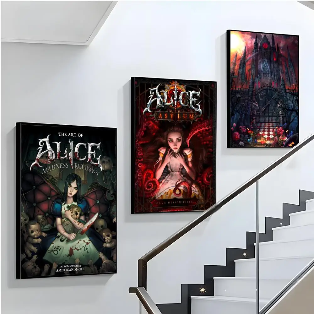 Jogo A-Alice Madness Returns Poster Adesivo Perfeito Arte Autoadesiva Projetado para Casa, Jantar, Espaços de Escritório Durável